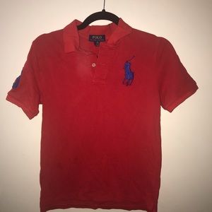 Boys Ralph Lauren Red Polo Shirt size M10/12